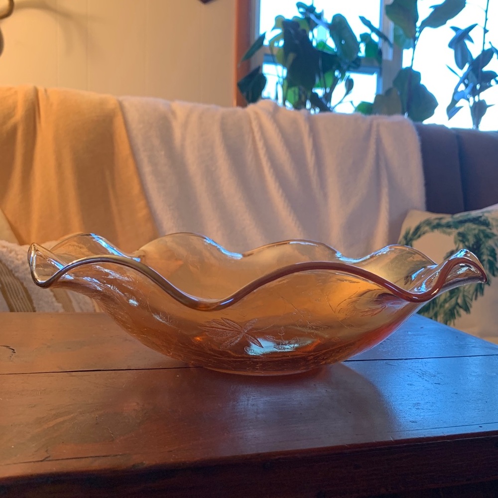 Vintage carnival glass.